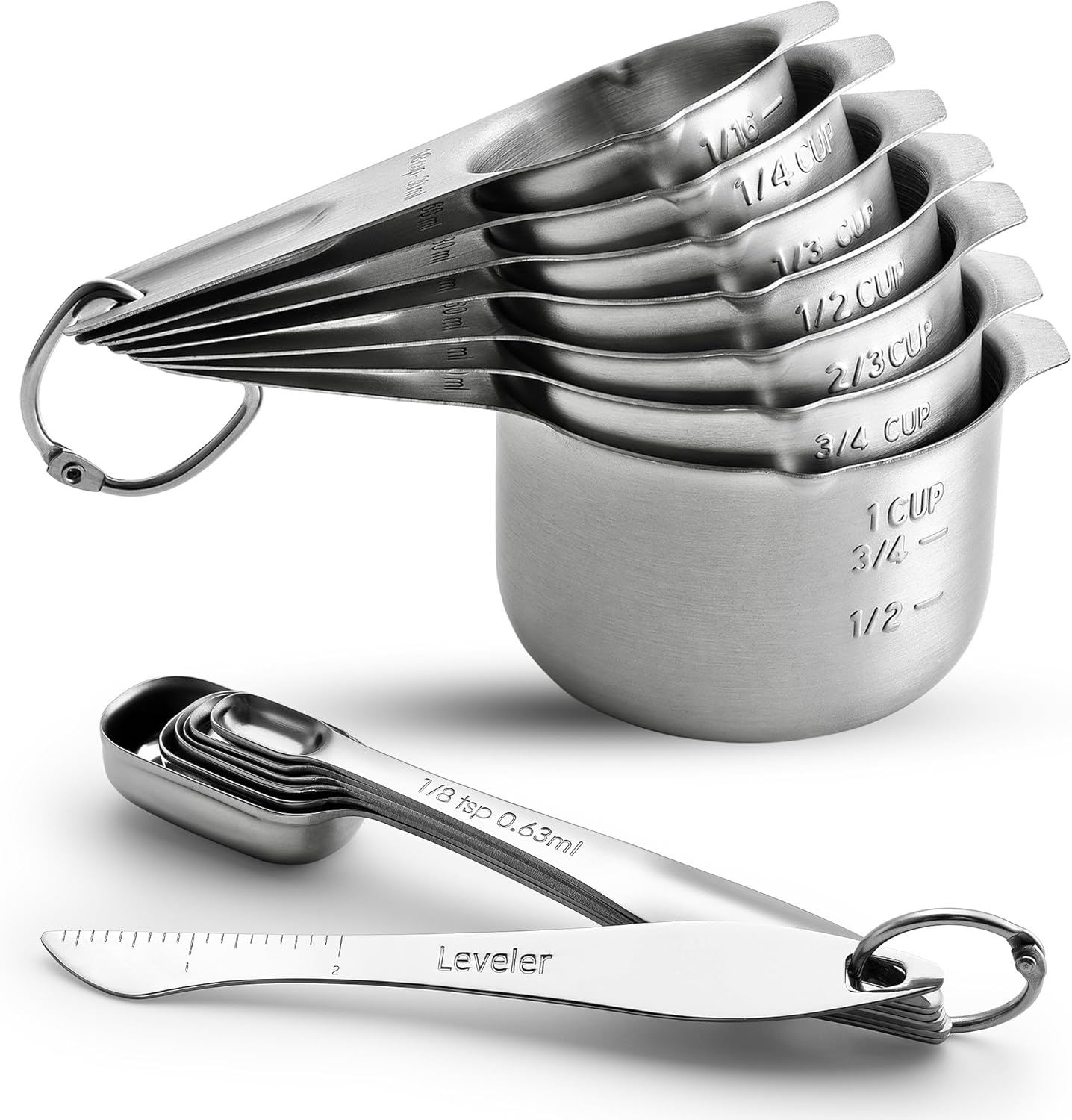 Spring Chef Stainless Steel Measuring Cups and Spoons Set